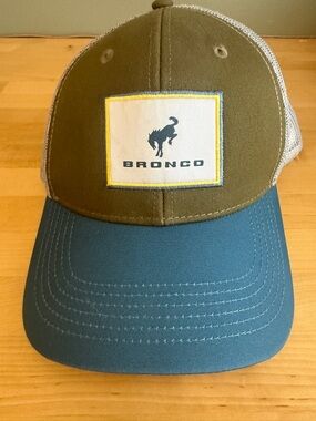 Ford Bronco Trucker Hat - Olive Green & Teal NWT